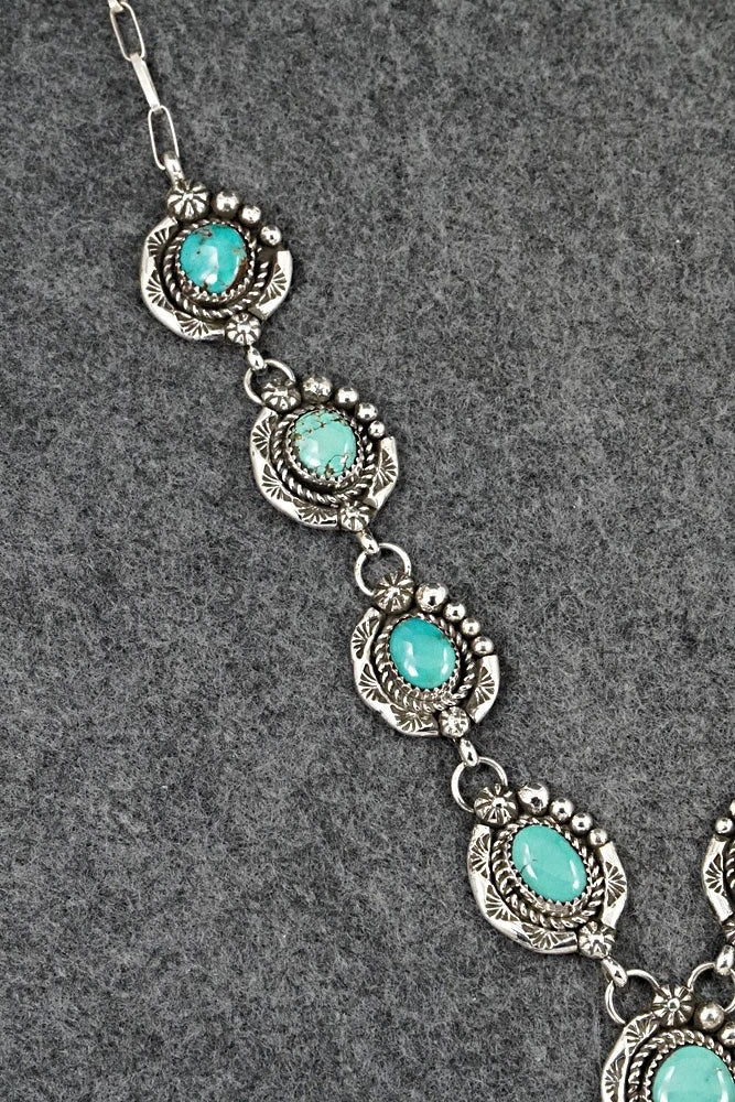 Turquoise & Sterling Silver Necklace and Earrings Set - Phil Nez
