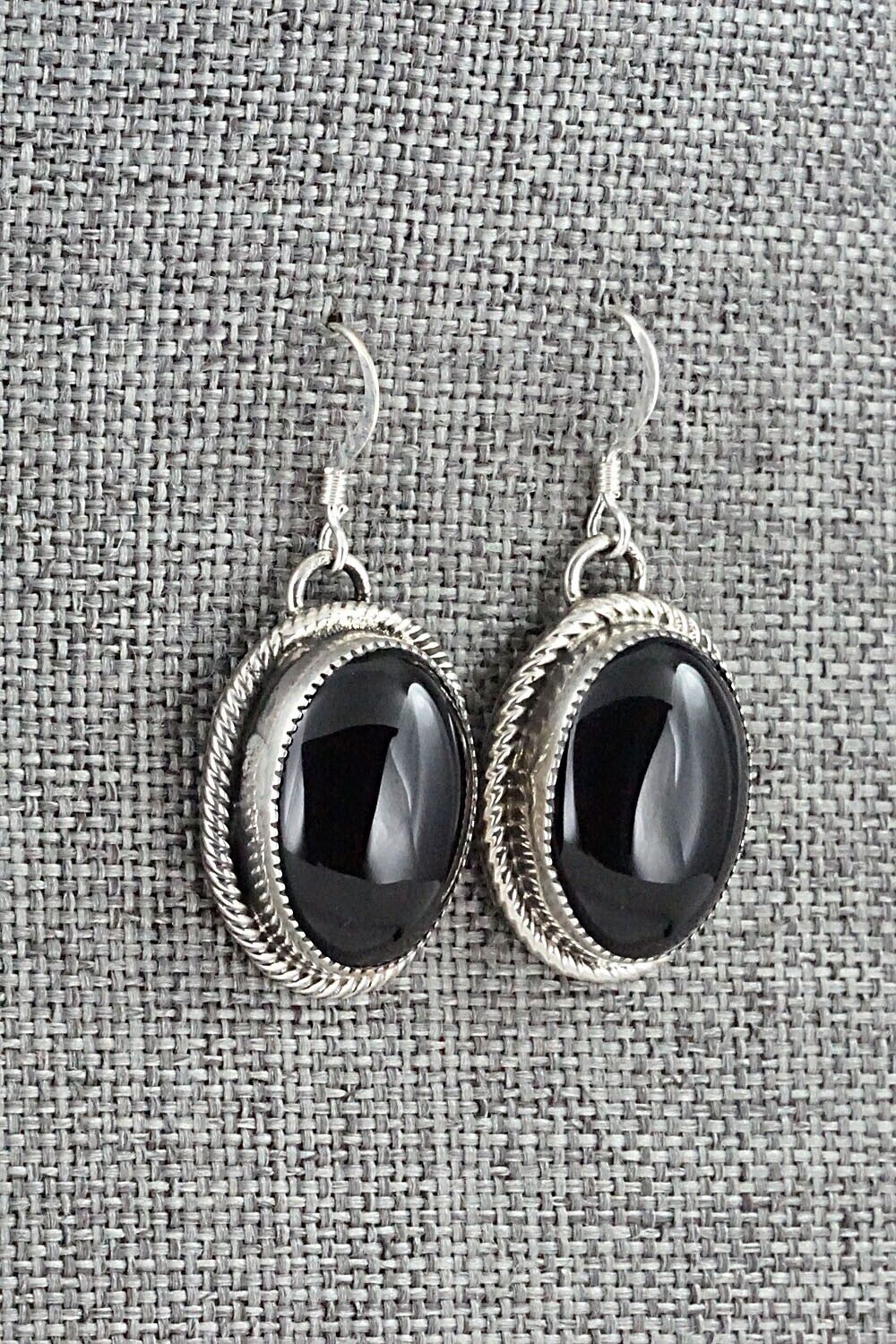 Onyx & Sterling Silver Earrings - Sheena Jack
