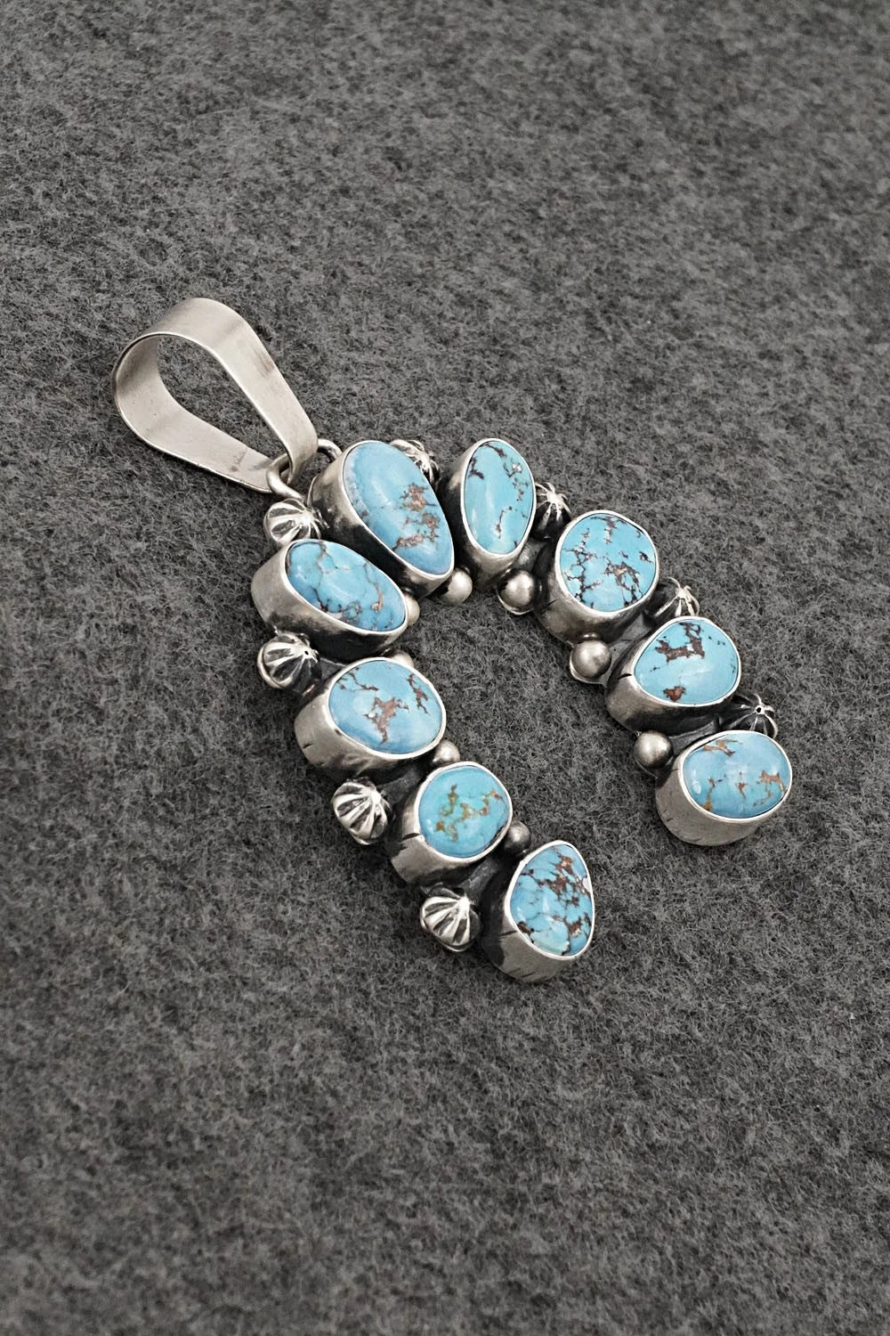 Turquoise & Sterling Silver Pendant - Paul Livingston