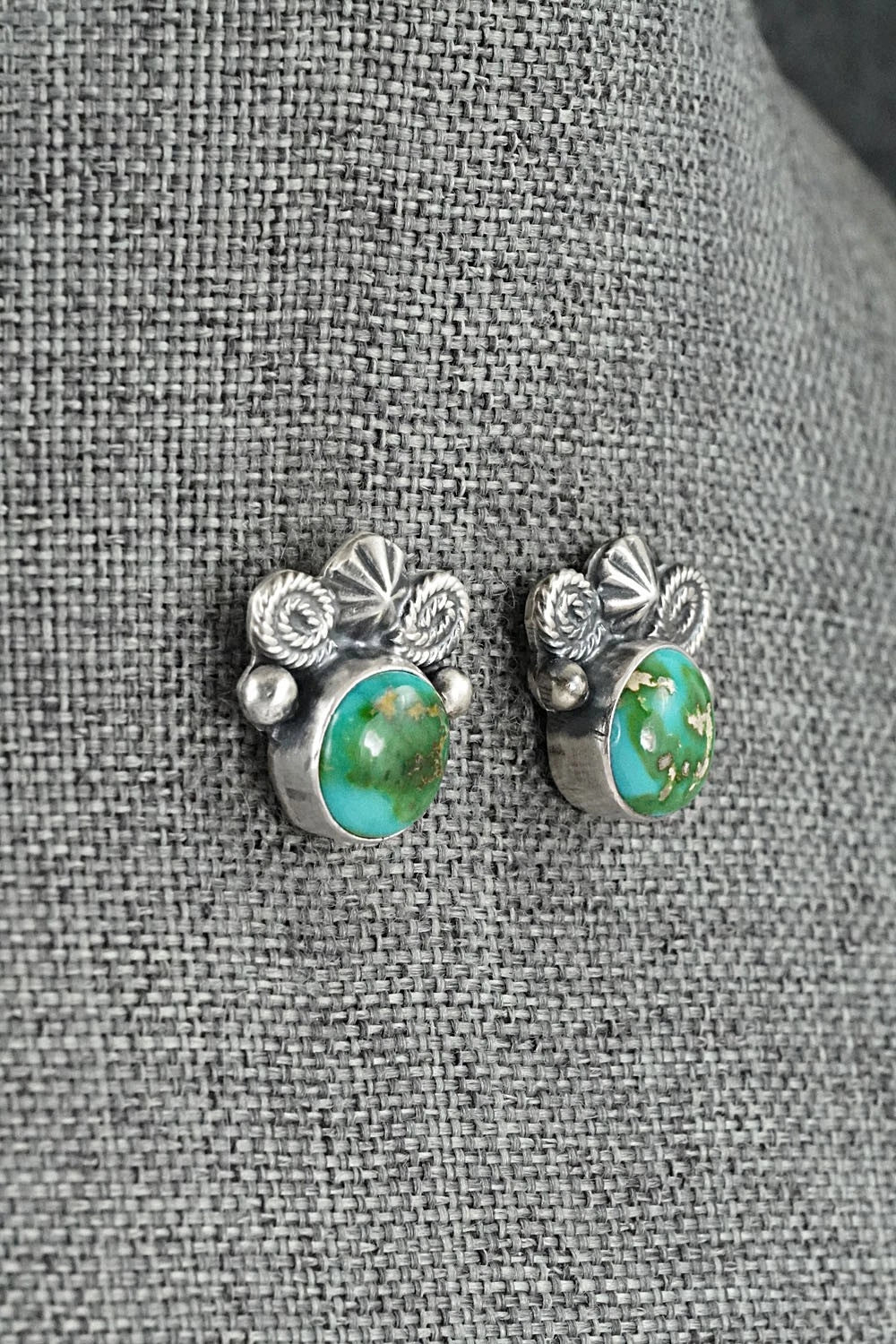 Turquoise & Sterling Silver Squash Blossom Set - Darrin Livingston