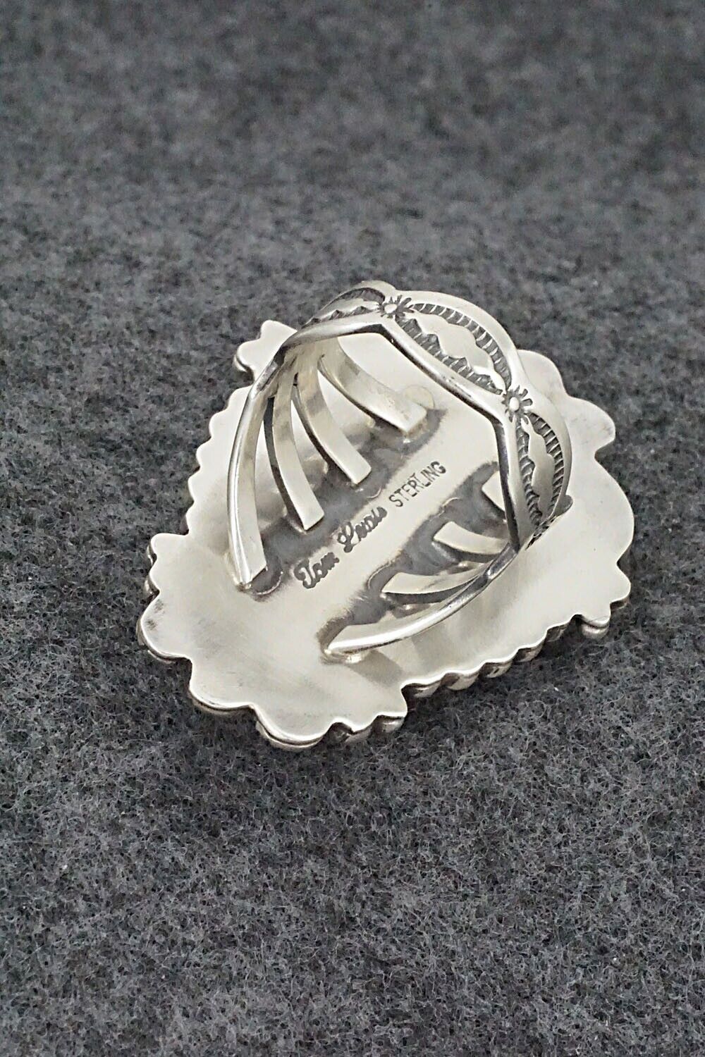 White Buffalo & Sterling Silver Ring - Tom Lewis - Size 8.5