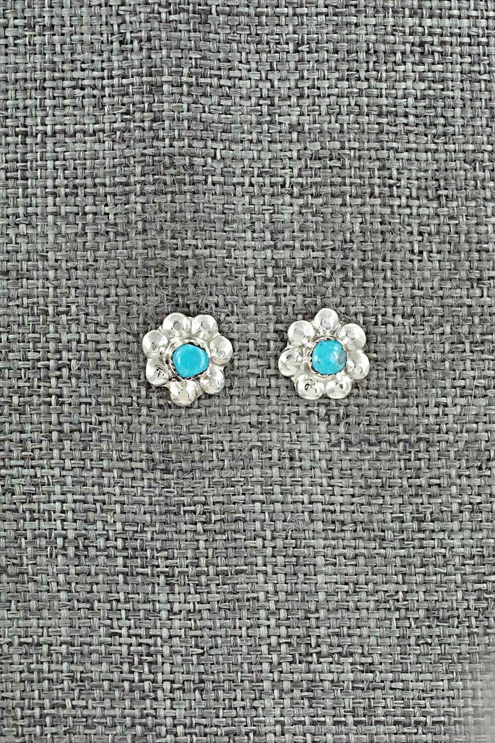 Turquoise & Sterling Silver Earrings - Ronald Yatsattie