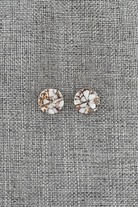Wild Horse & Sterling Silver Earrings - Johnson Laweka