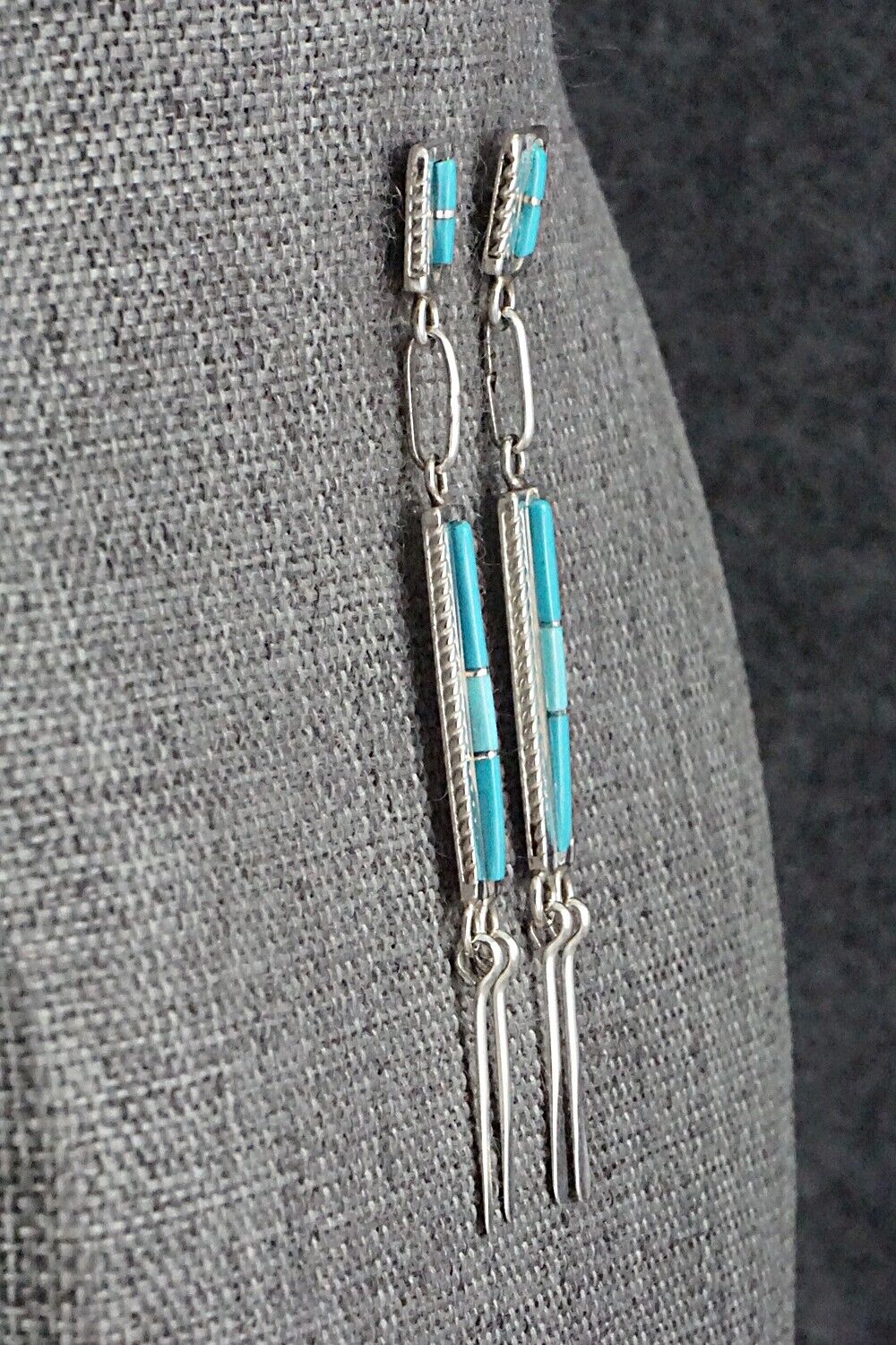 Turquoise & Sterling Silver Earrings - Jaylene Bellson
