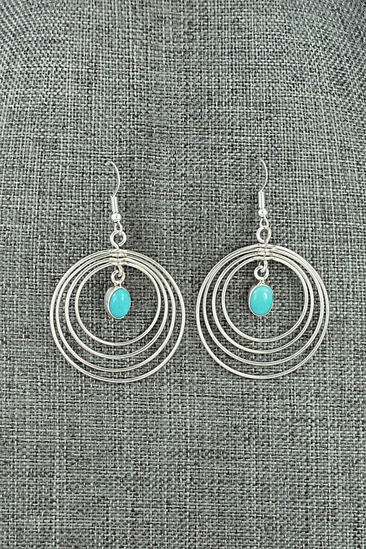 Turquoise and Sterling Silver Earrings - Edith Kee