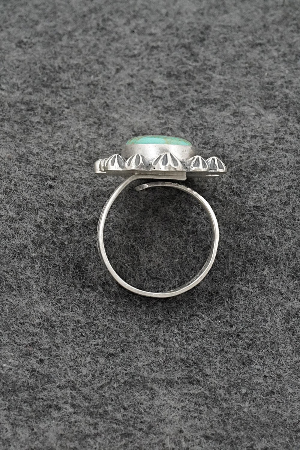 Turquoise & Sterling Silver Ring - Cordell Platero - Size Adjustable