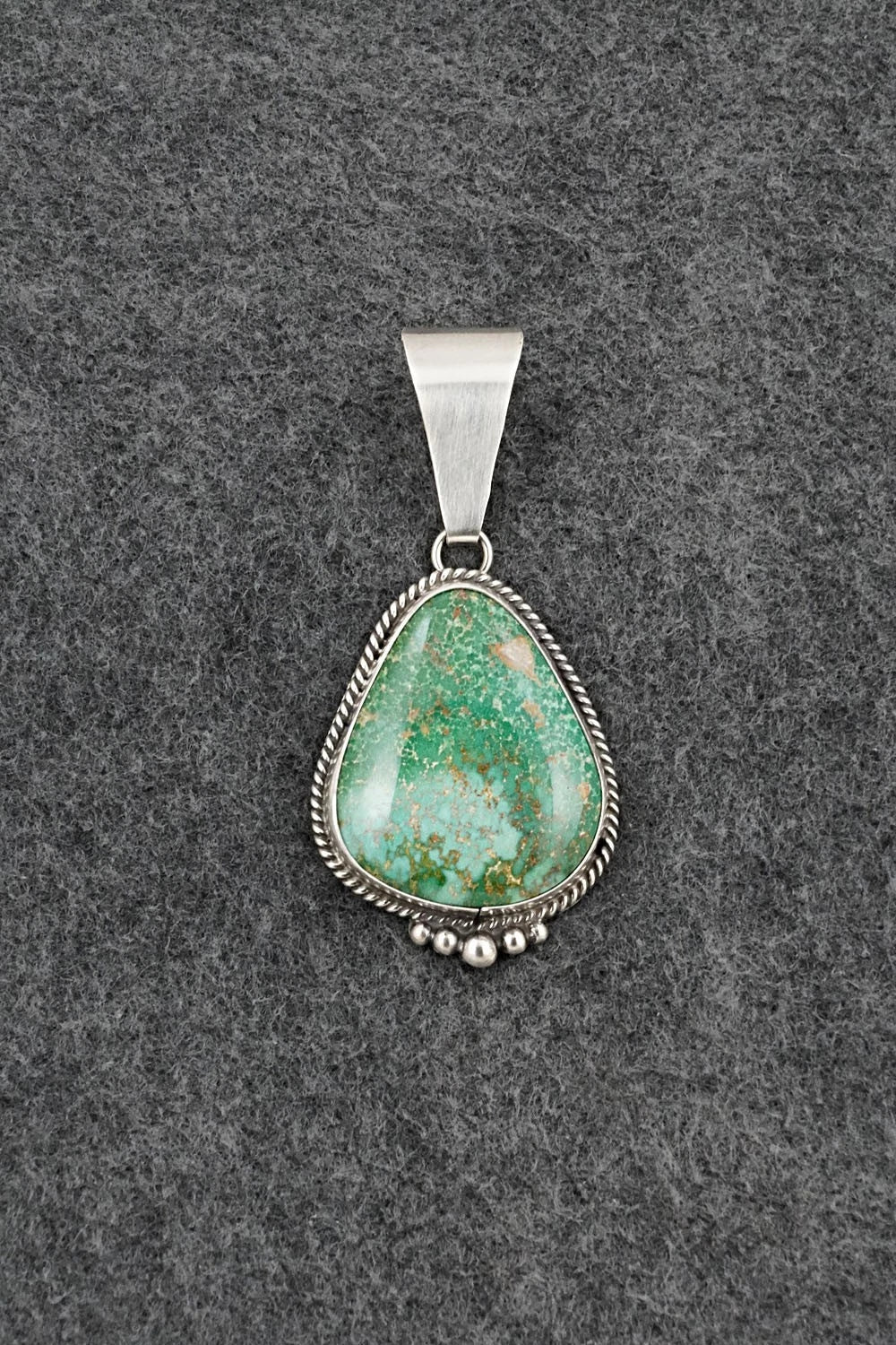 Turquoise & Sterling Silver Pendant - Eugene Gruber