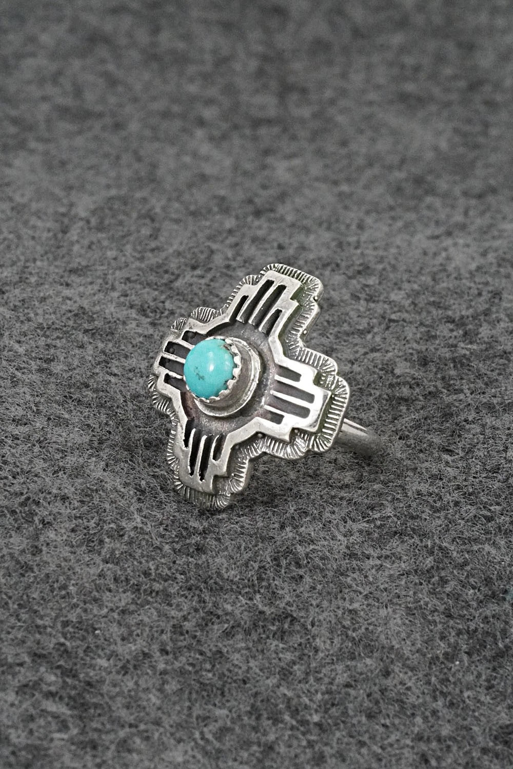 Turquoise and Sterling Silver Ring - Letricia Largo - Size 6.5