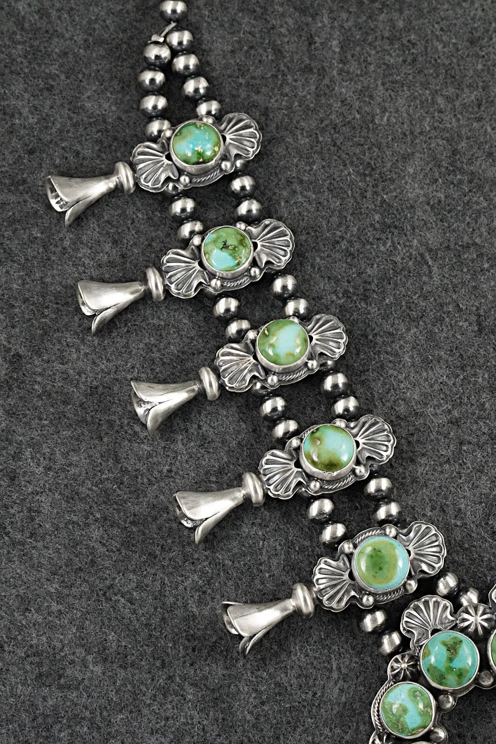 Turquoise & Sterling Silver Squash Blossom Set - Randy Boyd