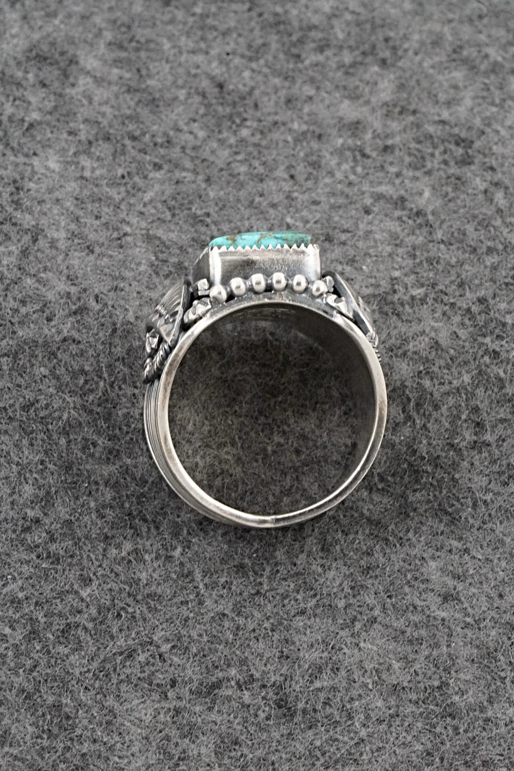 Turquoise & Sterling Silver Ring - Delbert Gordon - Size 12.5