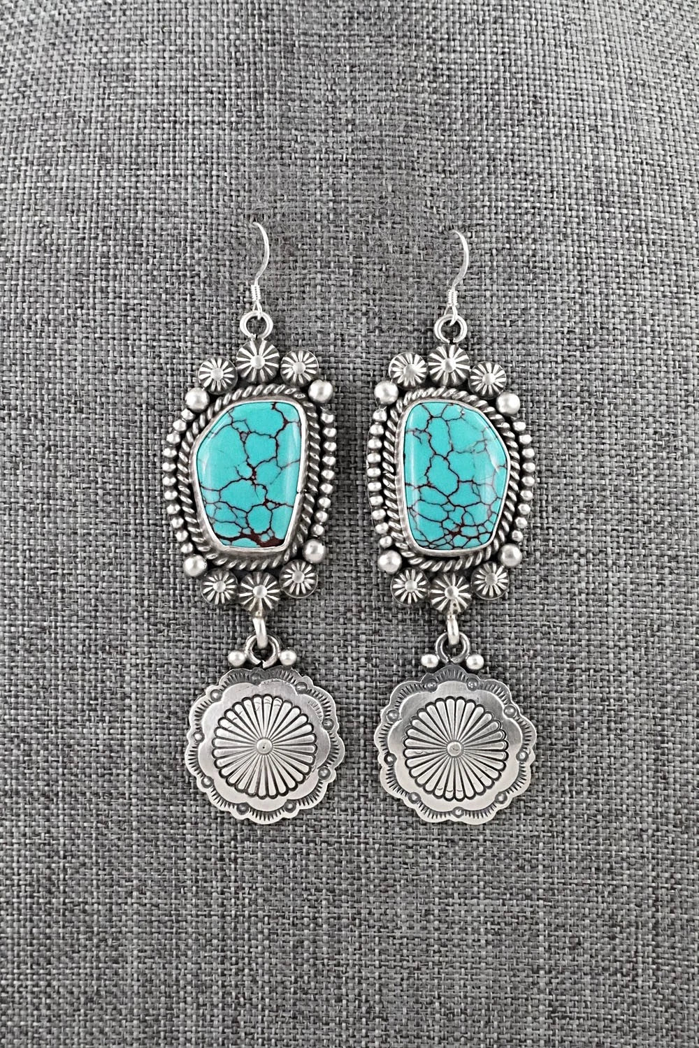 Turquoise & Sterling Silver Earrings - Michael Calladitto