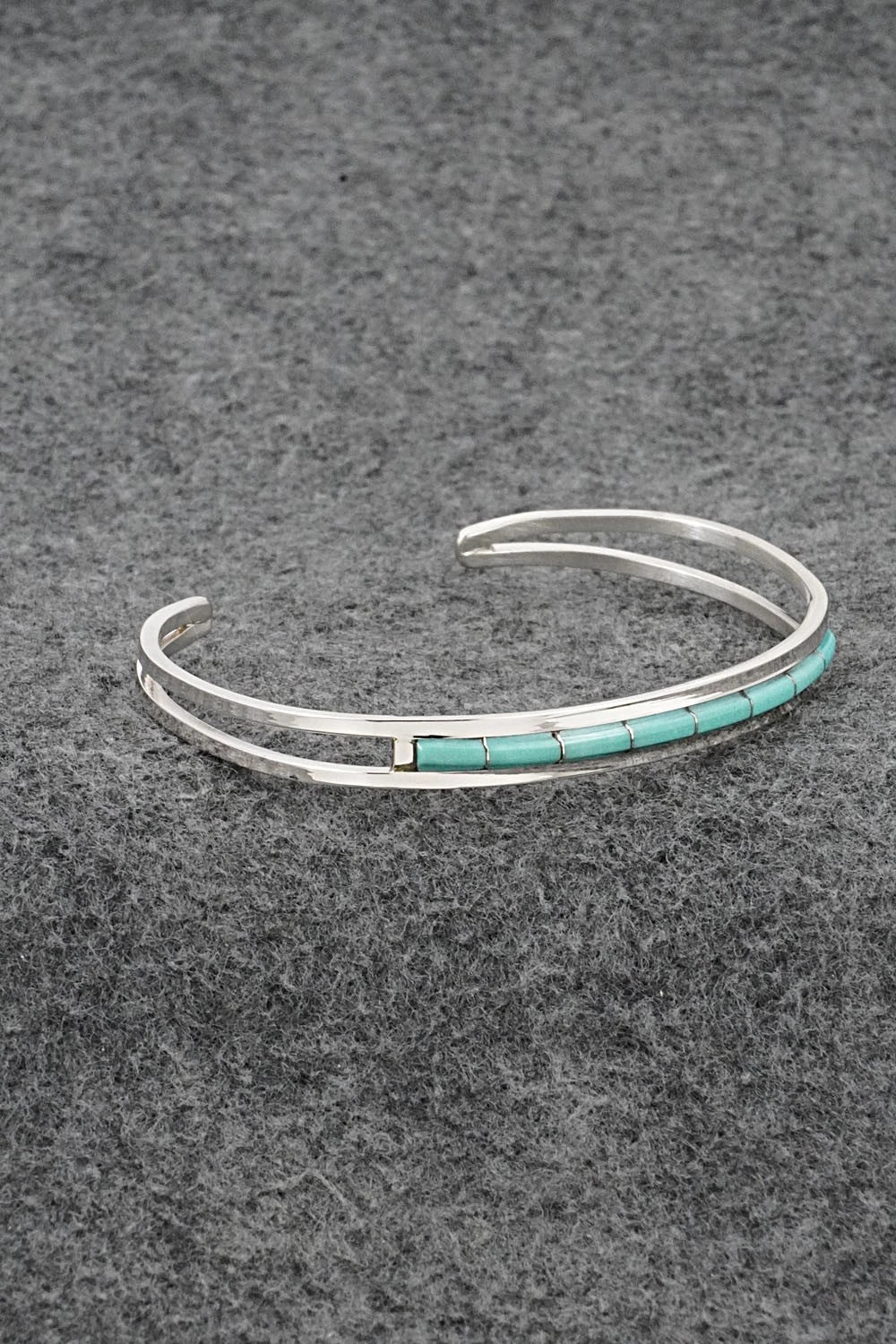 Turquoise & Sterling Silver Inlay Bracelet - Anson Wallace