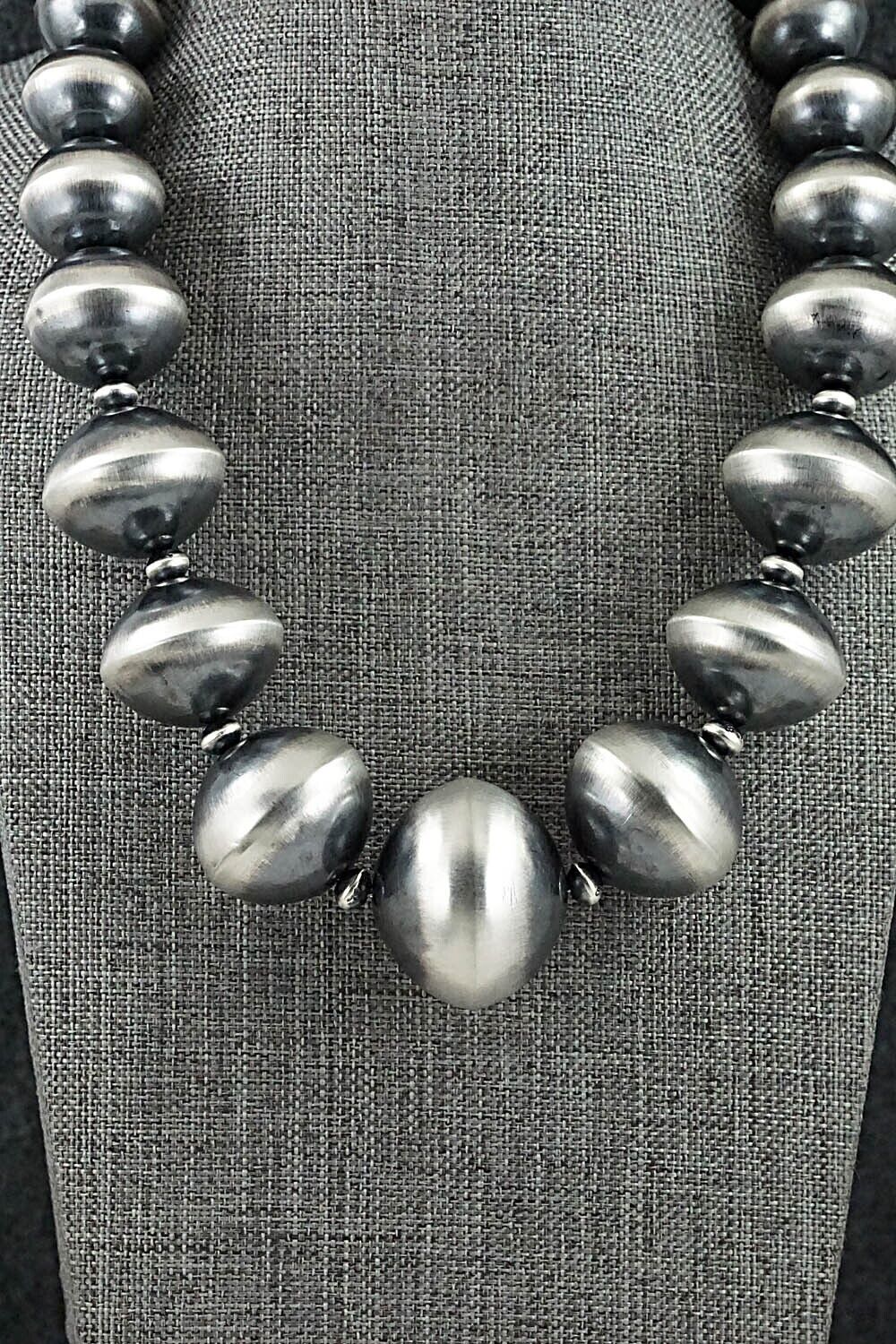 Sterling Silver Navajo Pearl Necklace 22" - Tonisha Haley