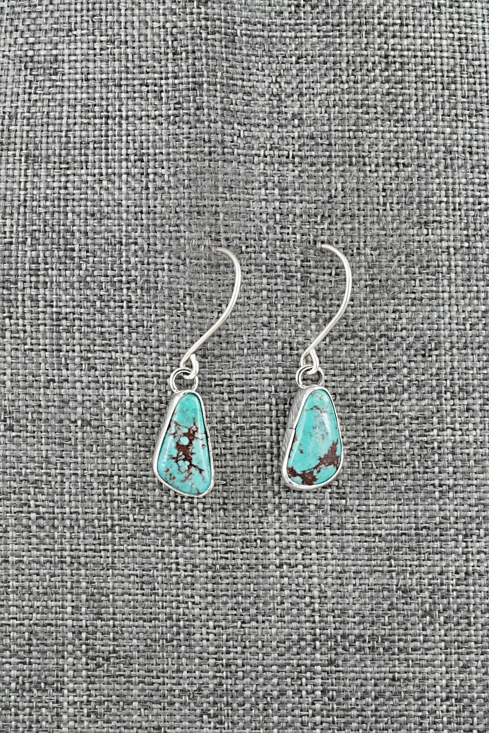 Turquoise & Sterling Silver Earrings - Eugene Gruber