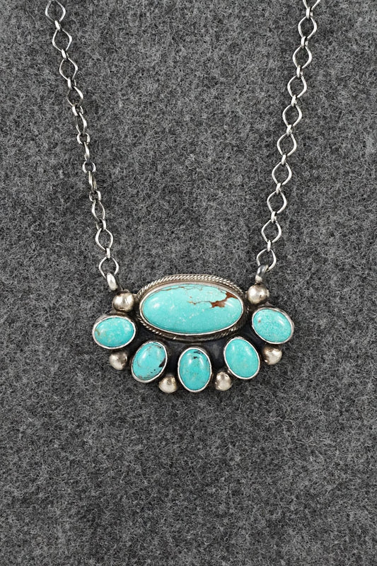 Turquoise & Sterling Silver Necklace - Kathleen Livingston