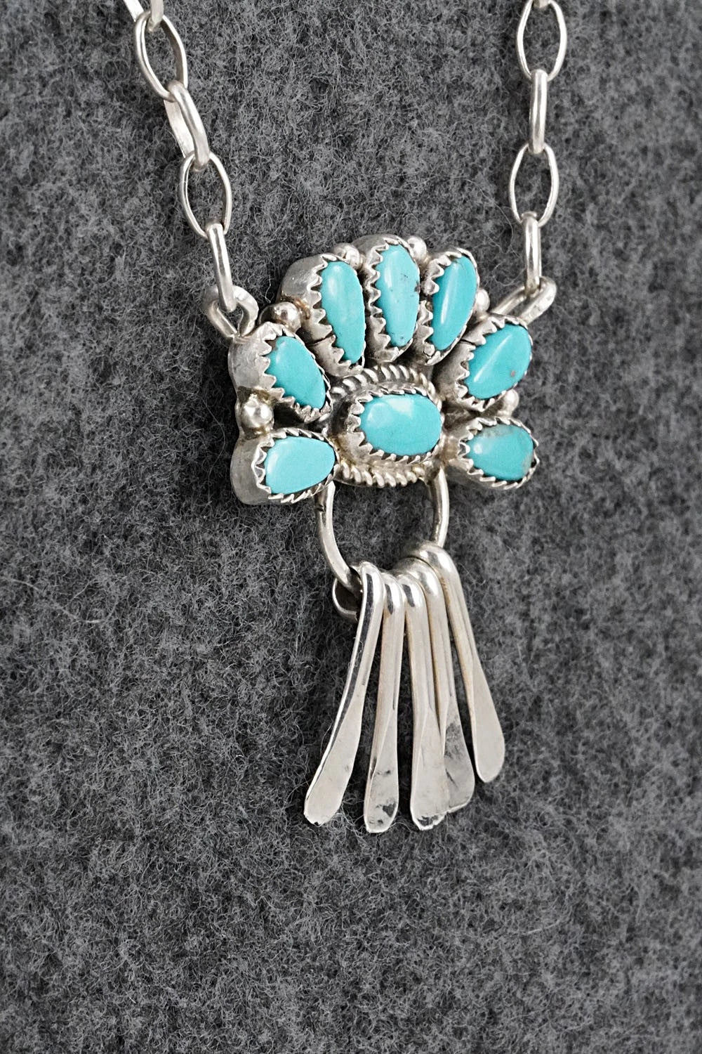 Turquoise & Sterling Silver Necklace - Justina Wilson