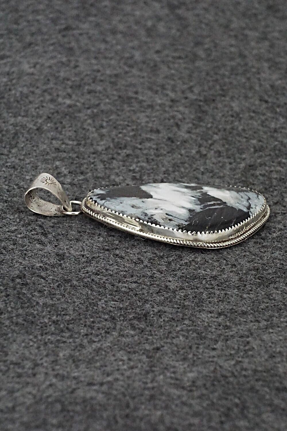 White Buffalo & Sterling Silver Pendant - Ernest Hawthorne