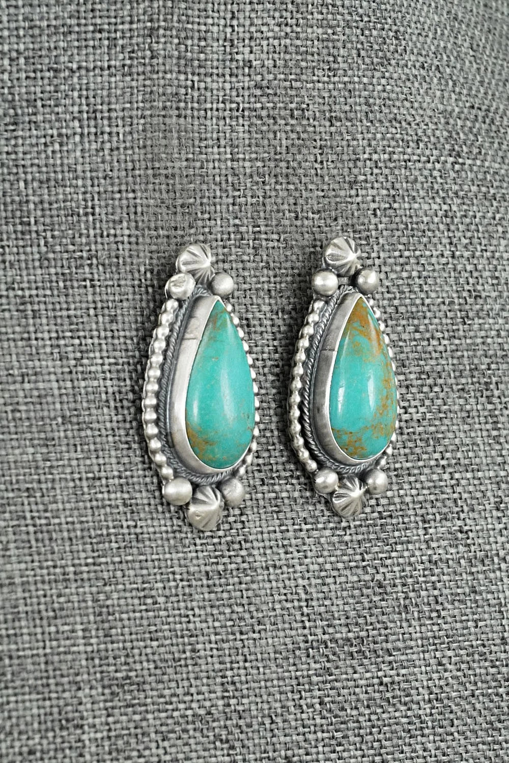 Turquoise & Sterling Silver Earrings - Darrin Livingston