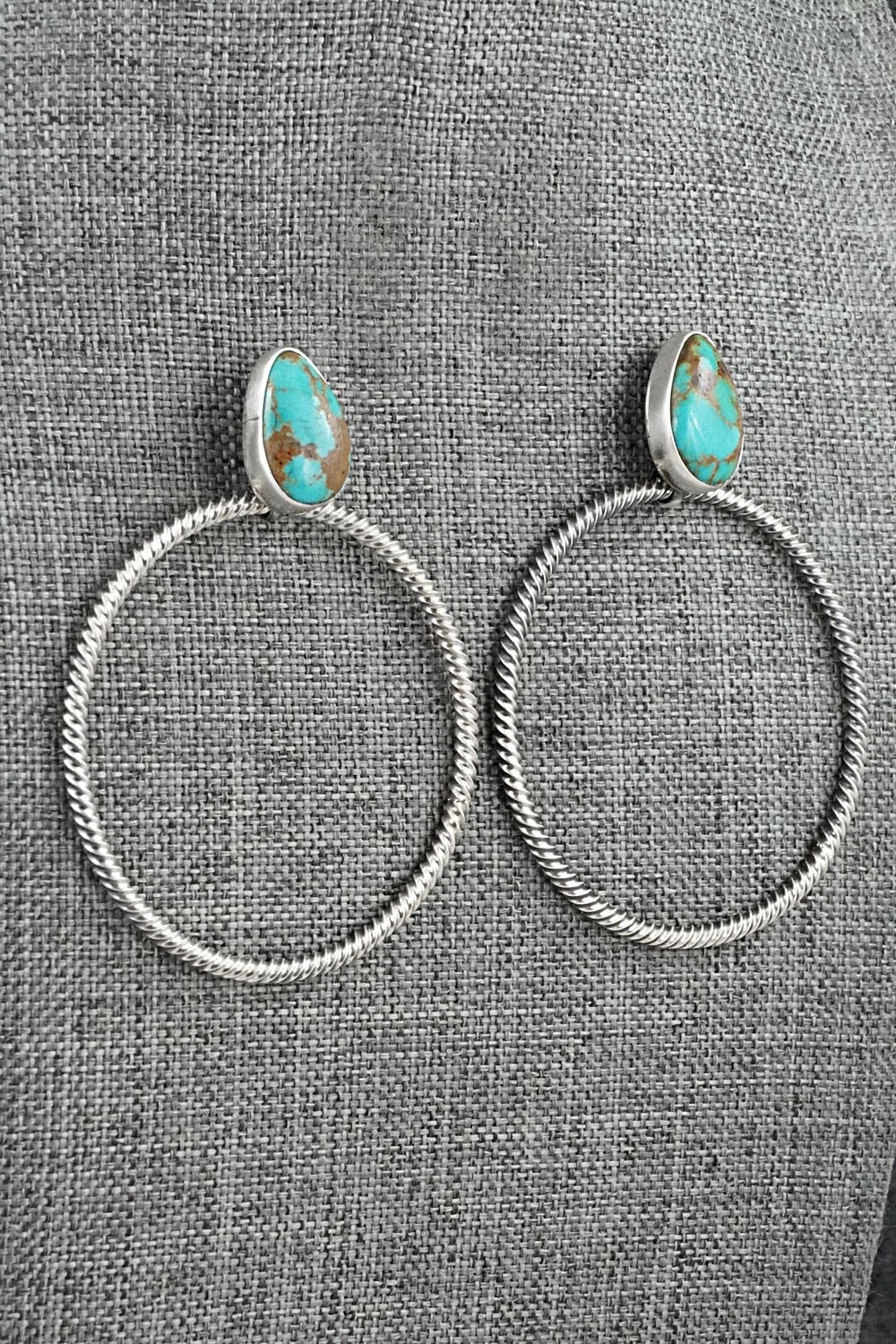 Turquoise & Sterling Silver Earrings - Verley Betone