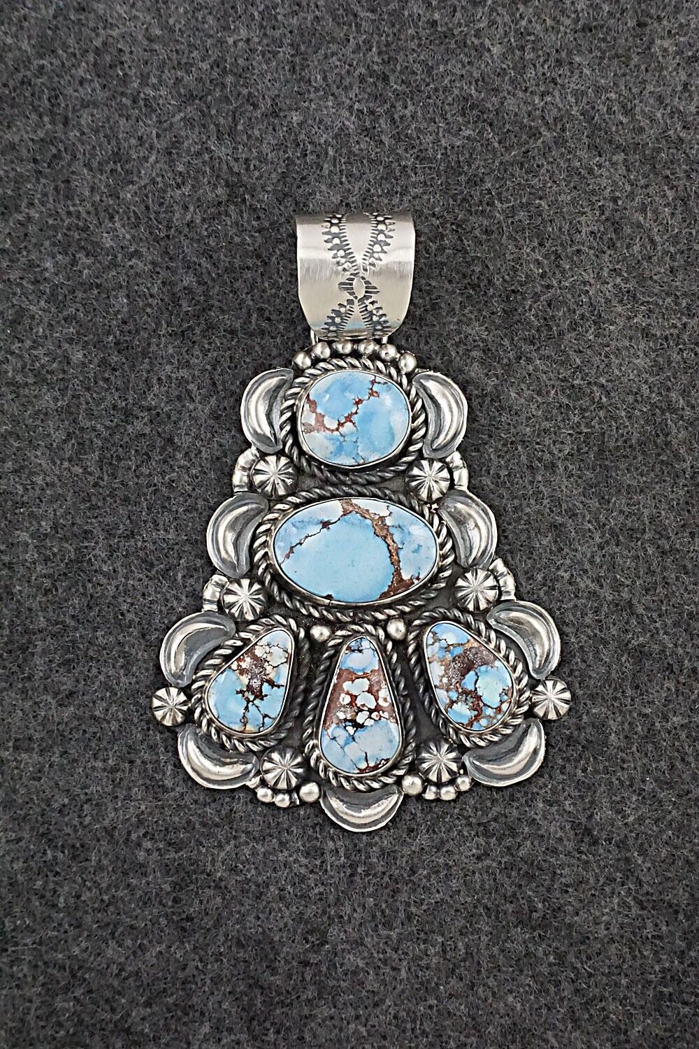 Turquoise and Sterling Silver Pendant - Jeff James
