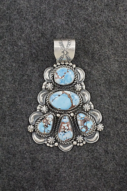 Turquoise and Sterling Silver Pendant - Jeff James