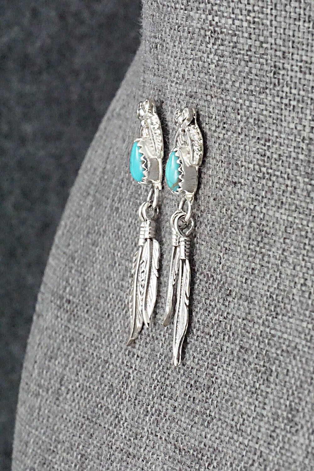 Turquoise and Sterling Silver Earrings - Sharon McCarthy