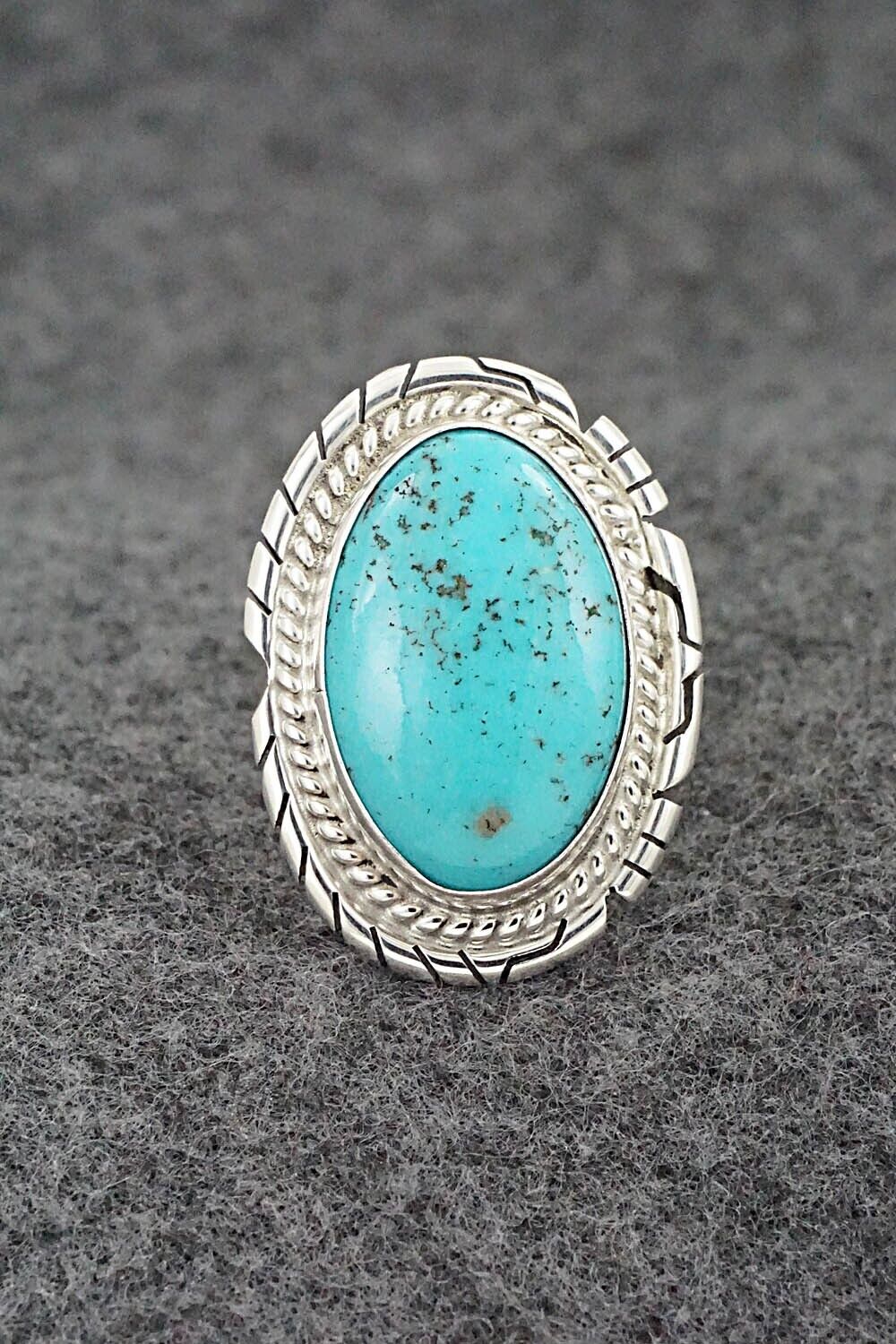 Turquoise & Sterling Silver Ring - Peggy Skeets - Size 6.5
