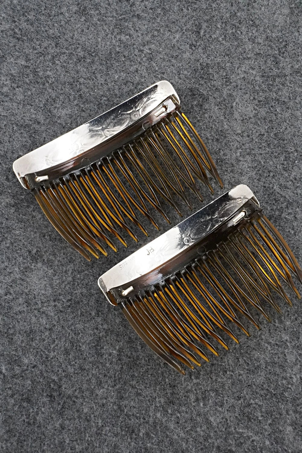 Turquoise & Sterling Silver Hair Combs - Joann Silver