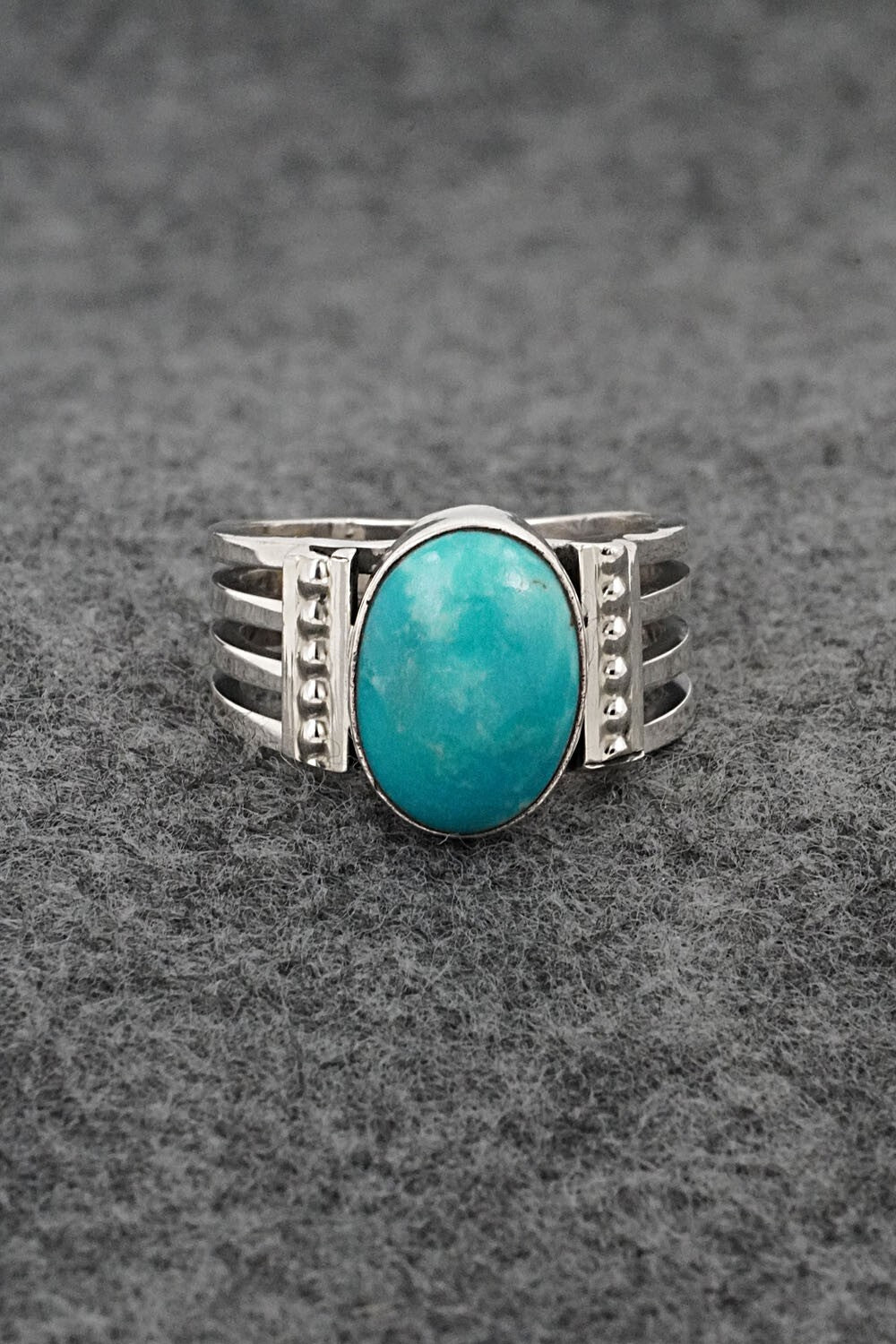 Turquoise & Sterling Silver Ring - Thomas Yazzie - Size 9