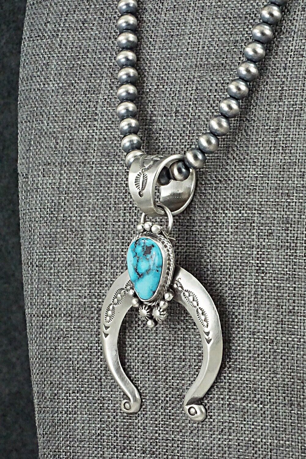 Turquoise & Sterling Silver Necklace - Samuel Yellowhair