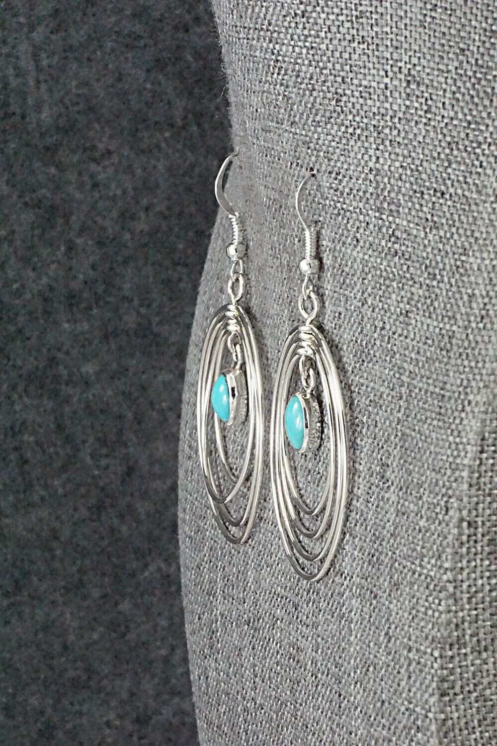Turquoise & Sterling Silver Earrings - Edith Kee