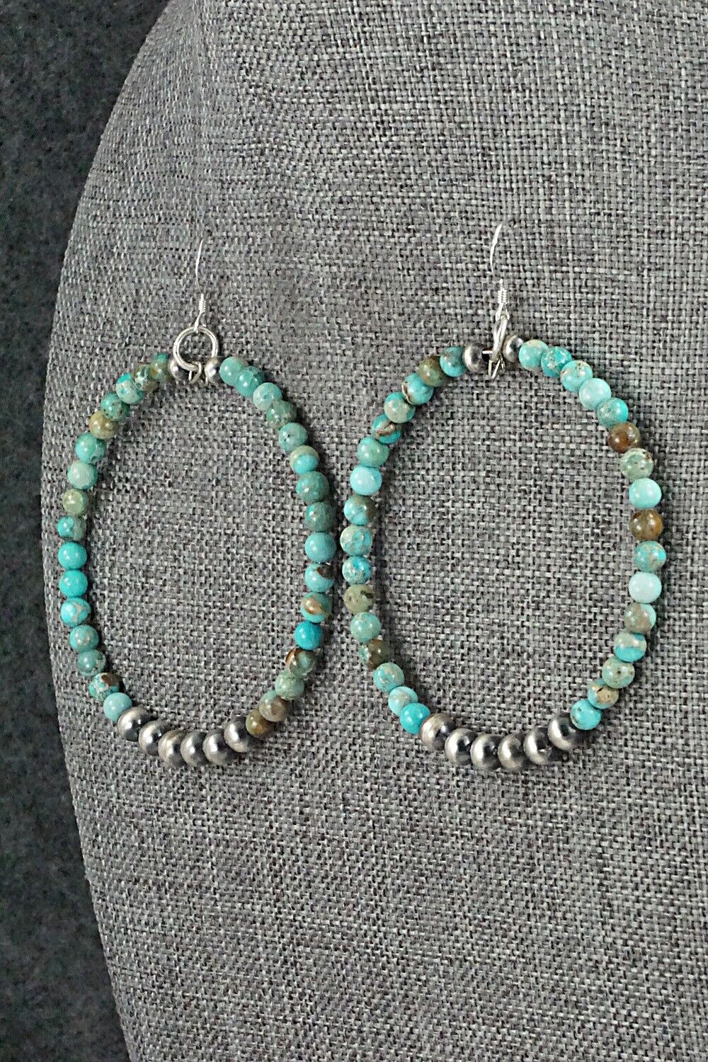 Turquoise & Sterling Silver Earrings - Doreen Jake