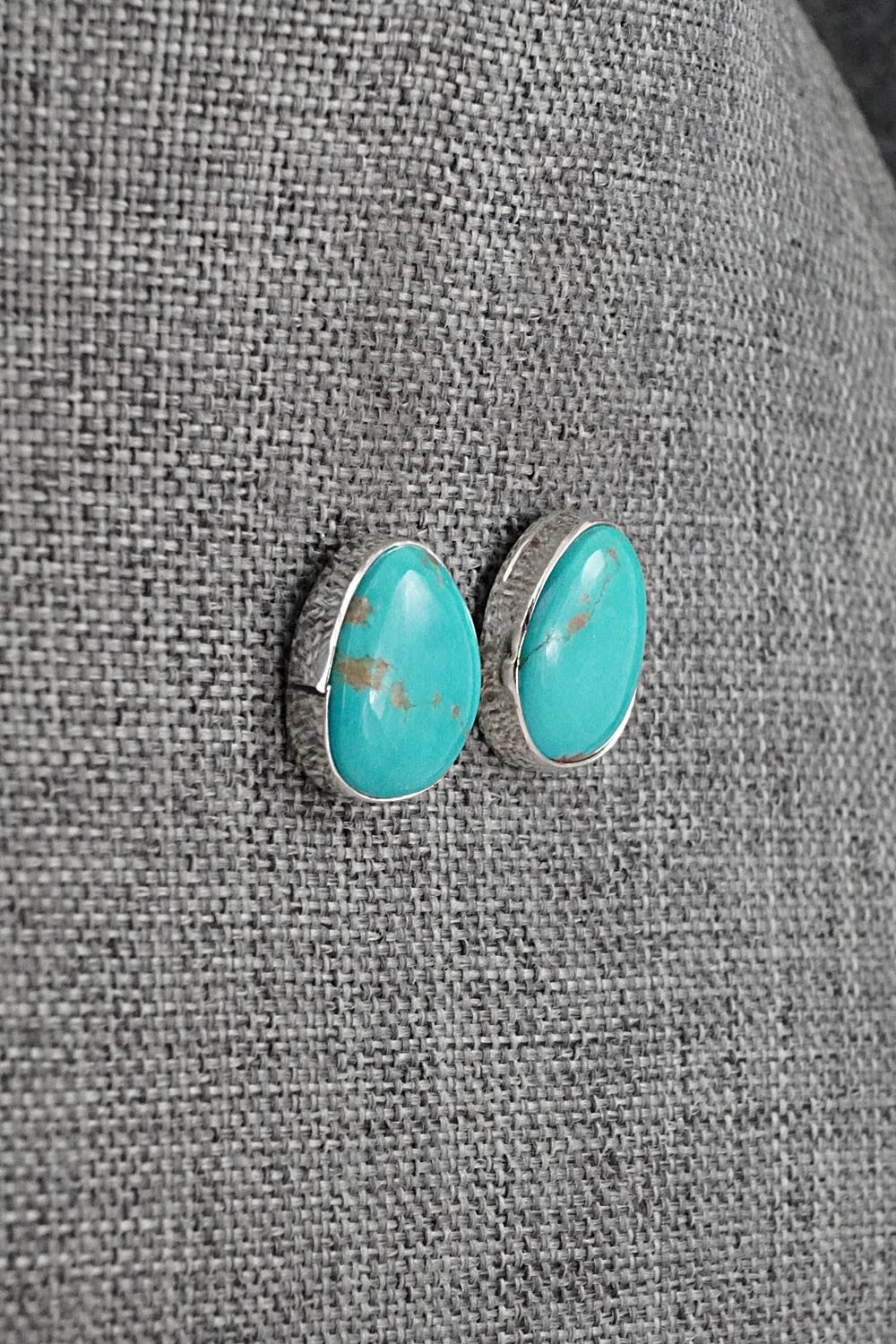 Turquoise & Sterling Silver Earrings - Rosemary Saunders