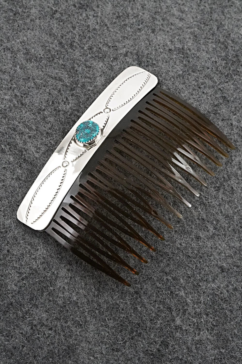 Turquoise & Sterling Silver Hair Combs - Joann Silver