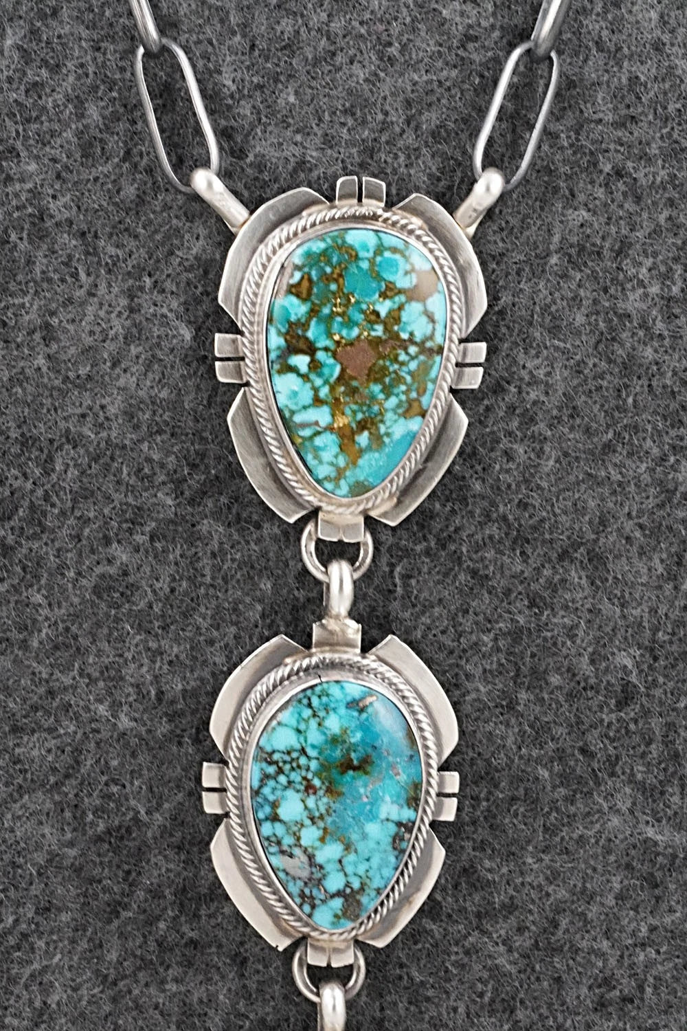 Turquoise & Sterling Silver Necklace - Randy Billy