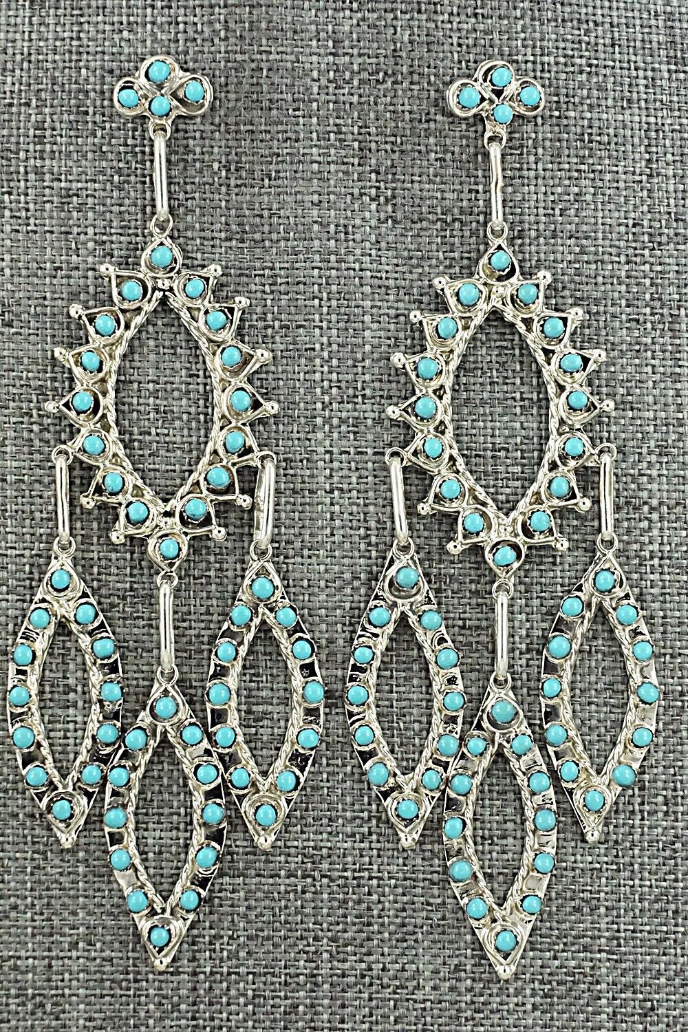 Turquoise & Sterling Silver Earrings - Wayne Johnson