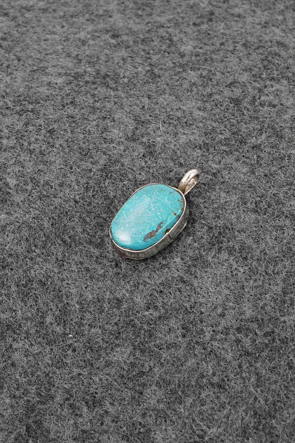 Turquoise & Sterling Silver Pendant - Ernest Hawthorne