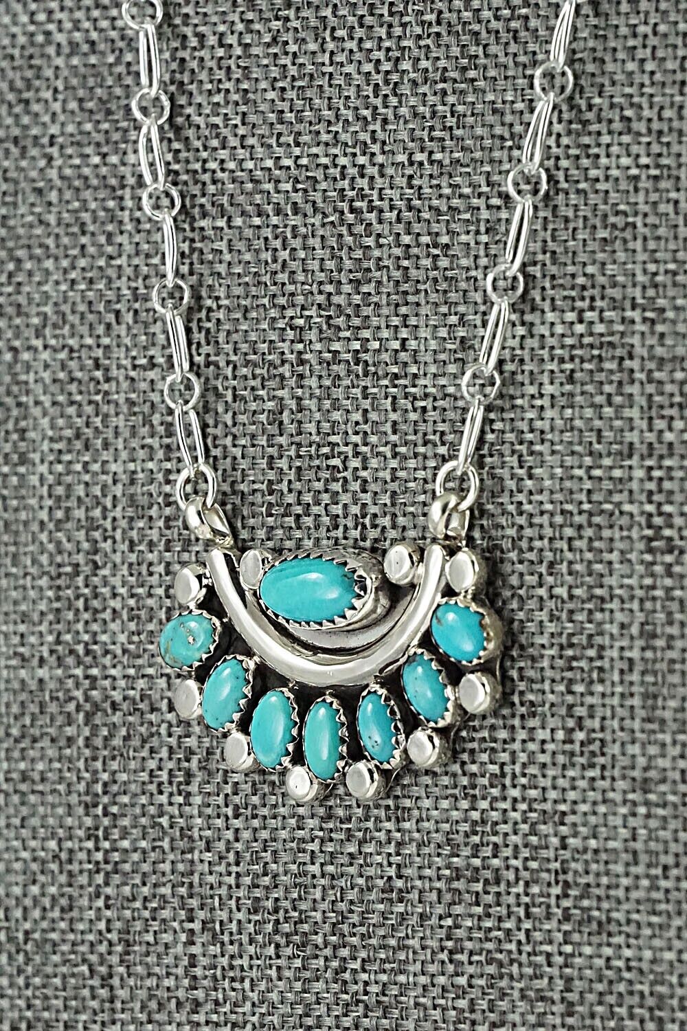 Turquoise & Sterling Silver Necklace - Sandra Sardo