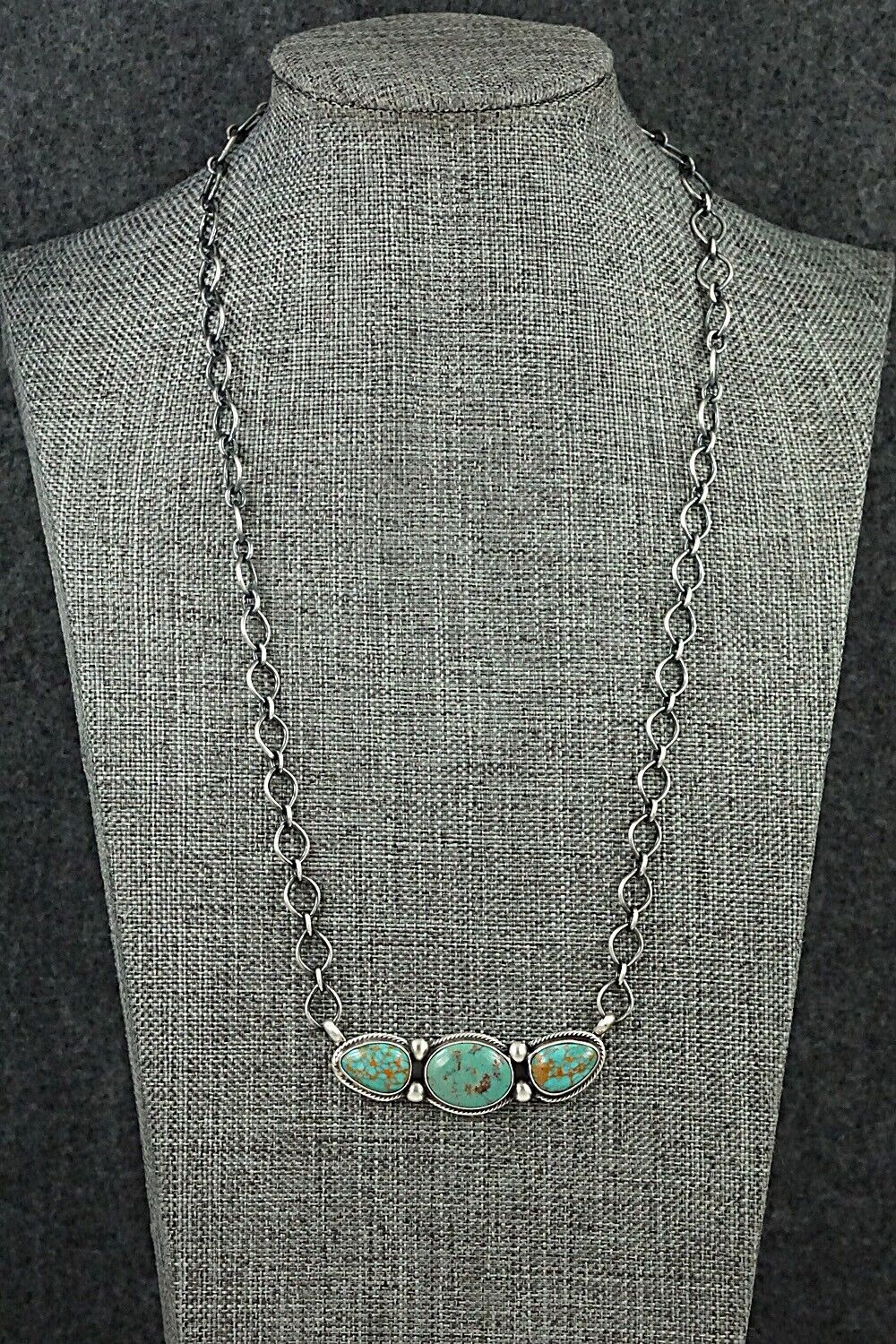 Turquoise & Sterling Silver Necklace - Kathleen Livingston