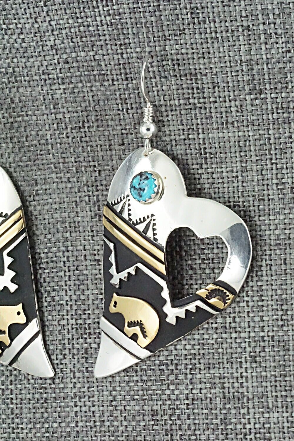 Turquoise & Sterling Silver Earrings - Rosita Singer