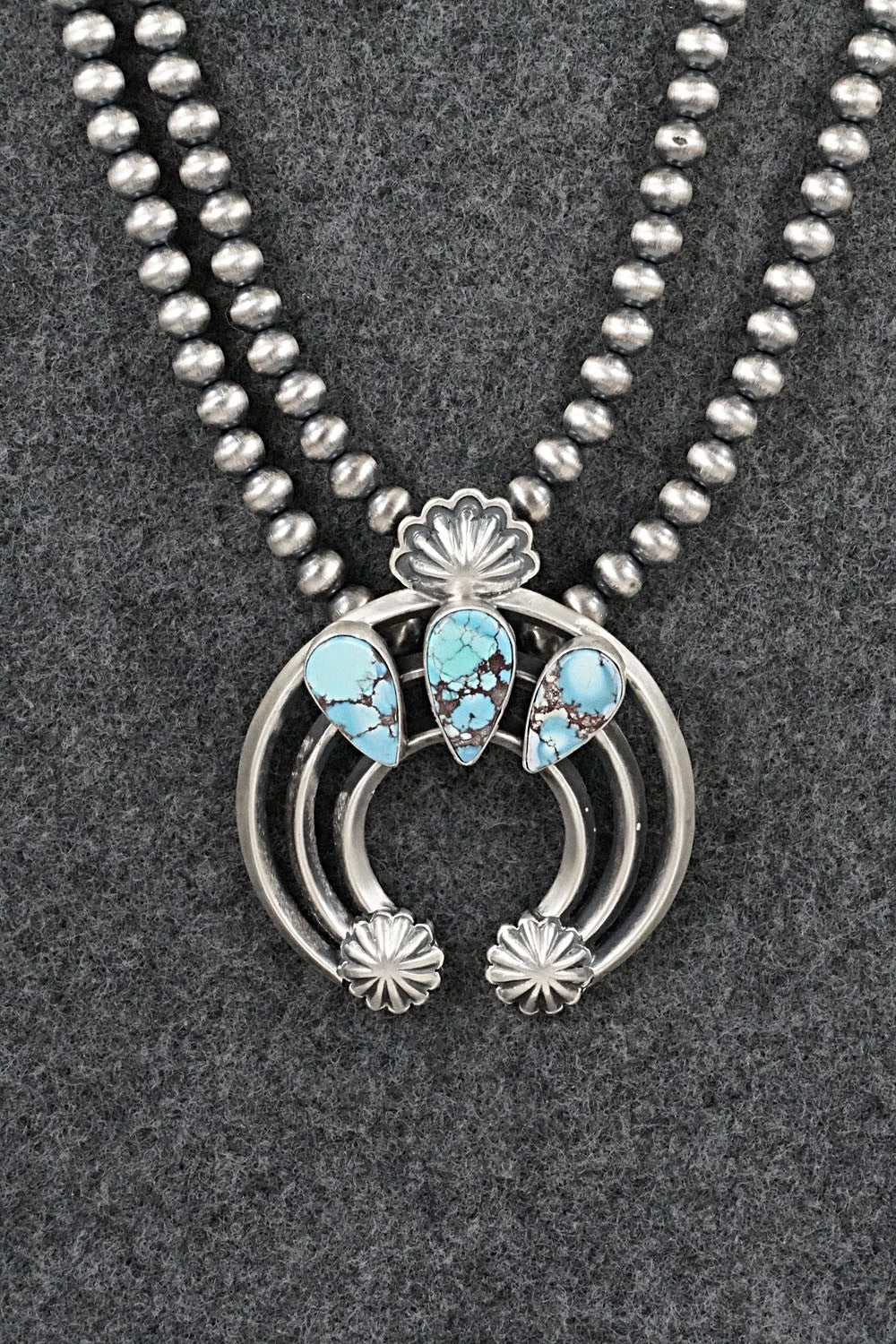 Turquoise & Sterling Silver Necklace - Davey Morgan