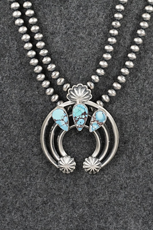 Turquoise & Sterling Silver Necklace - Davey Morgan