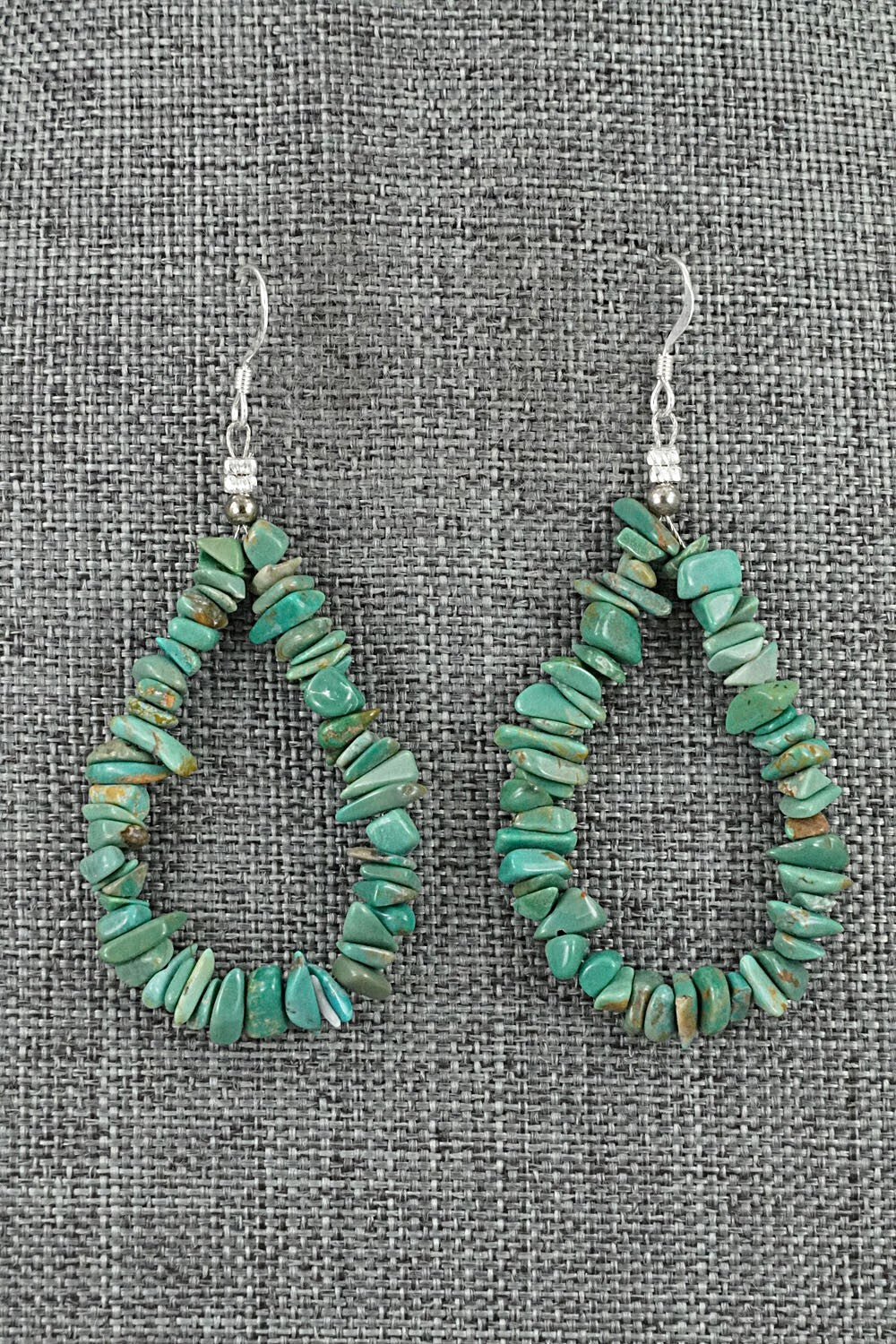 Turquoise & Sterling Silver Earrings - Doreen Jake