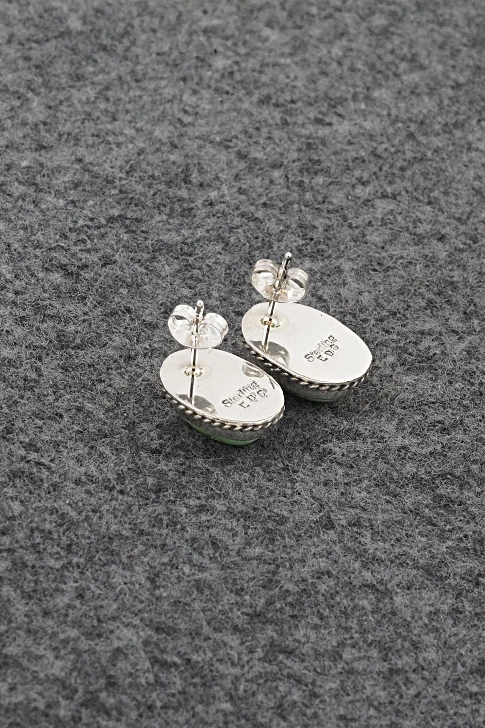 Turquoise & Sterling Silver Earrings - Eugene Gruber