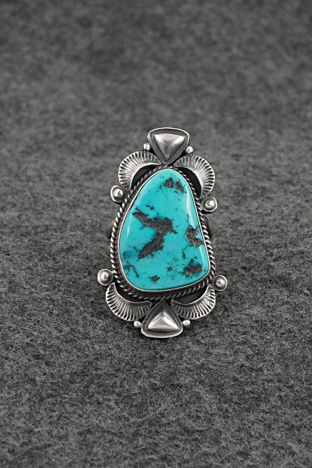 Turquoise & Sterling Silver Squash Blossom Set - Derrick Gordon