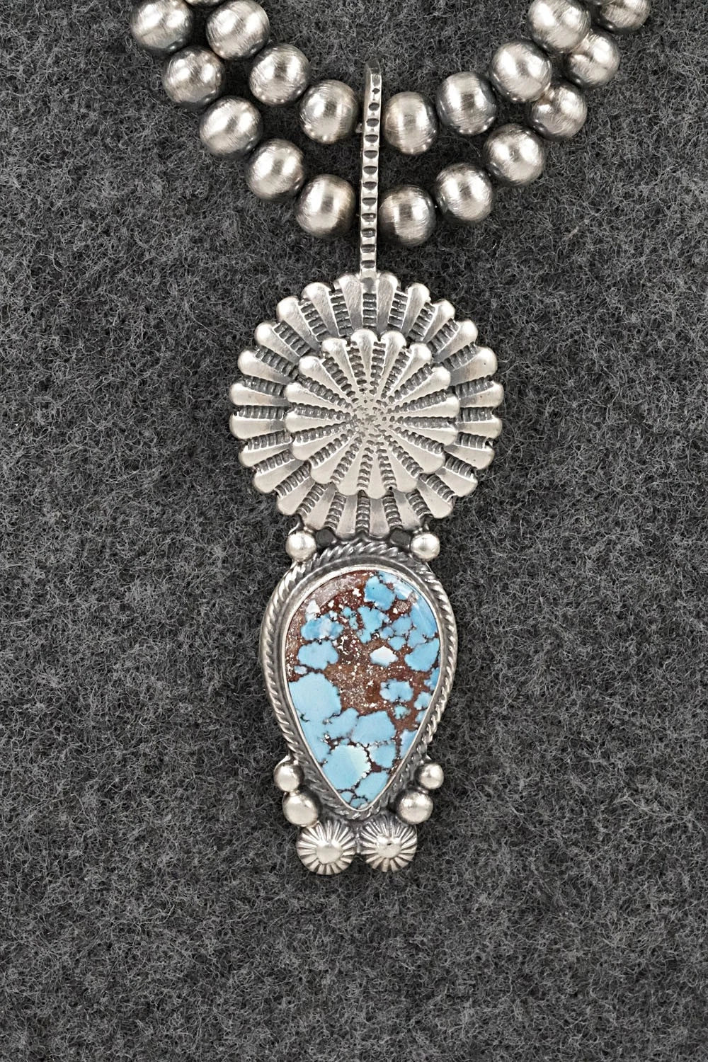 Turquoise & Sterling Silver Necklace - Tom Lewis