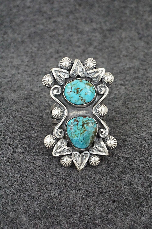 Turquoise & Sterling Silver Ring - Dexter Martinez - Size 8