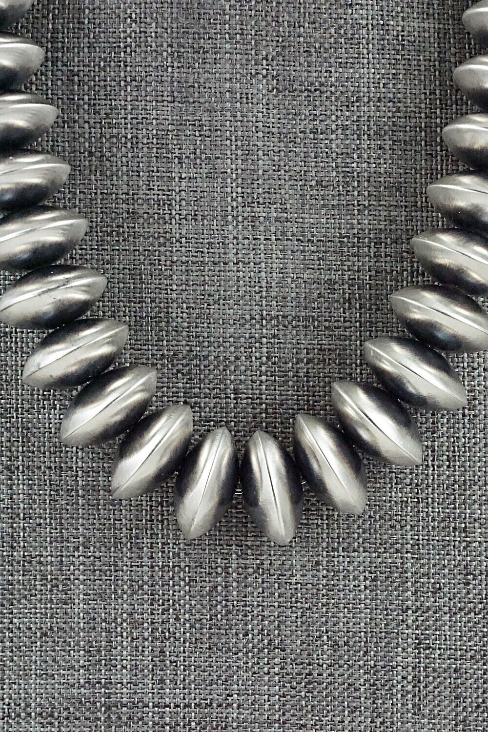 Sterling Silver Navajo Pearl Necklace 18" - Bryannen Halwood