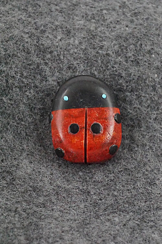 Ladybug Zuni Fetish Carving - Reynold Lunasee