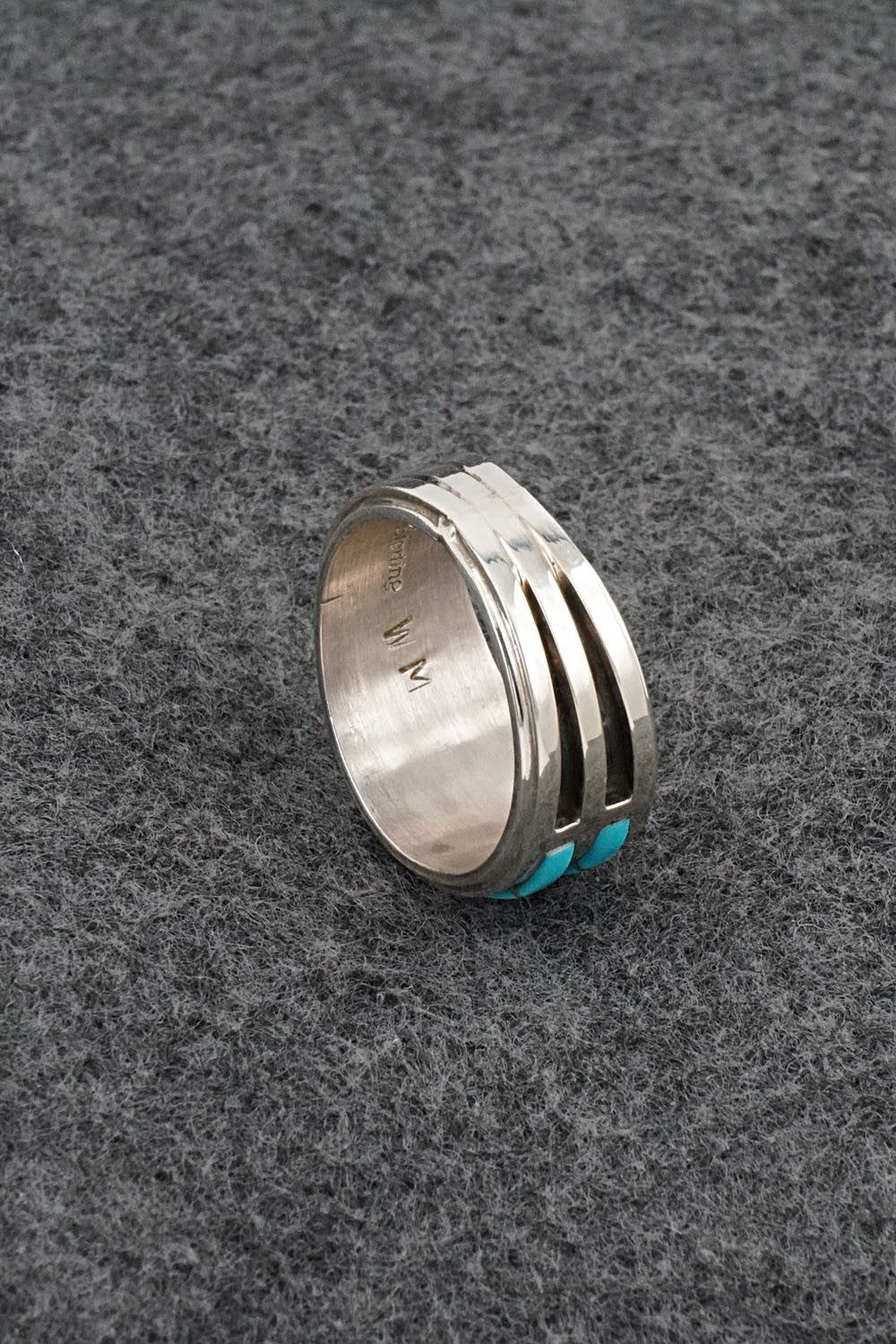 Turquoise & Sterling Silver Ring - Wilbert Muskett Jr. - Size 8.5